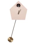 Miniatyrbillede 4 af 6: Wall Cuckoo Clock Pink MDF Synthetic Material 24 x 63 cm design uden tal med pendul til børn moderne stil børneværelse stue