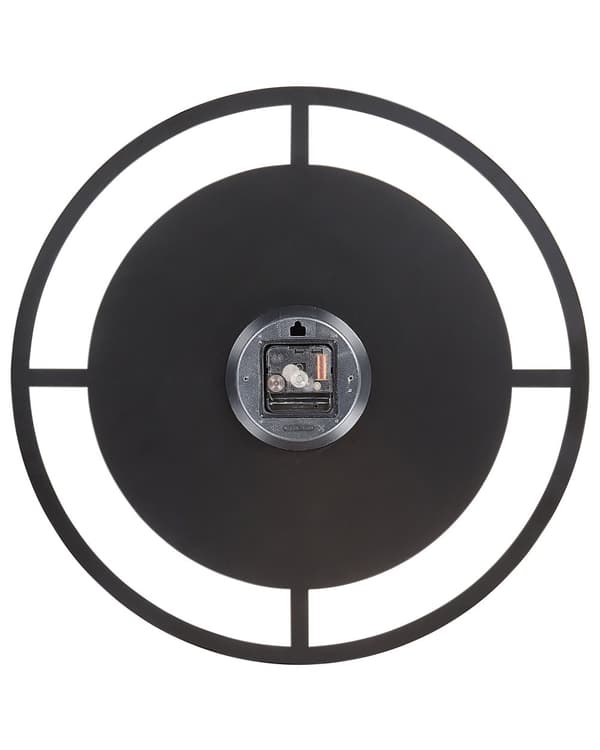 Vægur sort stål metal⌀ 40 cm moderne minimalistisk design uden tal dekoration stue