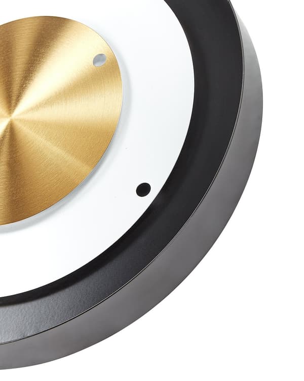 Vægur sort og hvidt stålmetal ⌀ 30 cm moderne minimalistisk design uden tal dekoration stue