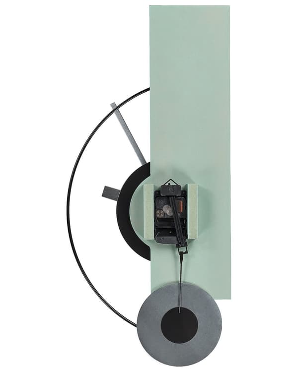 Vægur lysegrønt stålmetal 31 x 63 cm moderne minimalistisk design uden tal dekoration stue