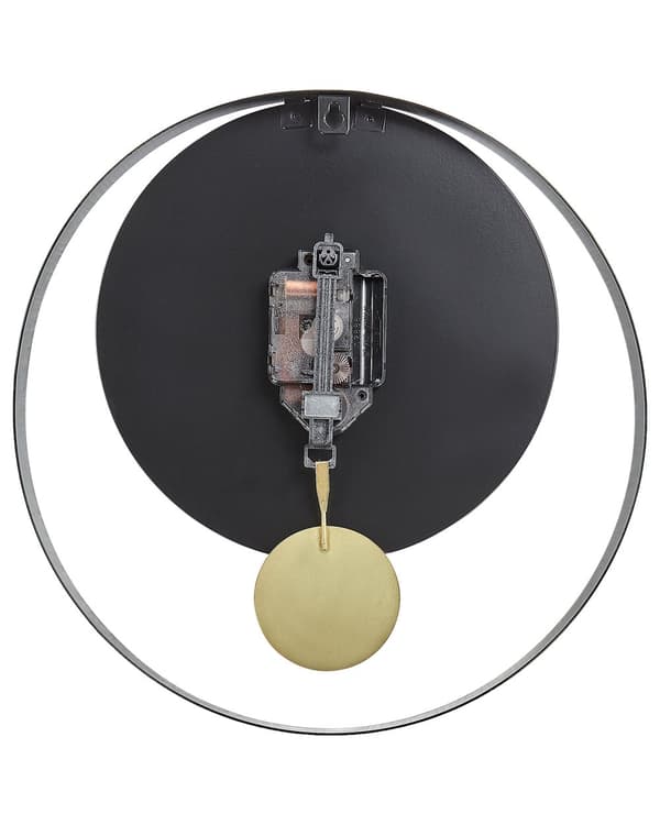 Vægur sort og guld stål metal ⌀ 30 cm moderne minimalistisk design uden tal dekoration stue