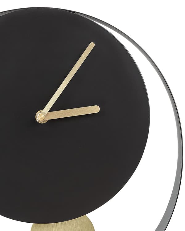 Vægur sort og guld stål metal ⌀ 30 cm moderne minimalistisk design uden tal dekoration stue