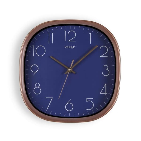 Väggklocka Versa Blå Plast 5 x 28,5 x 28,5 cm
