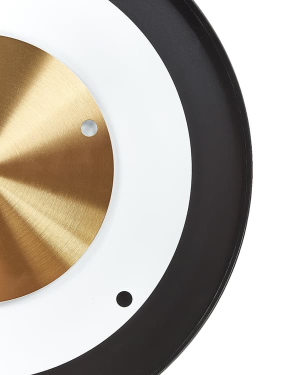 Veggklokke i Svart og Hvitt Stålmetall ⌀ 30 cm Moderne Minimalistisk Design Uten Tall Stueinnredning