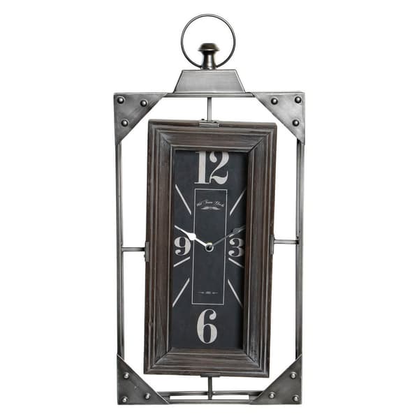 Väggklocka DKD Home Decor Loft Trä Järn (29 x 6.5 x 61 cm)