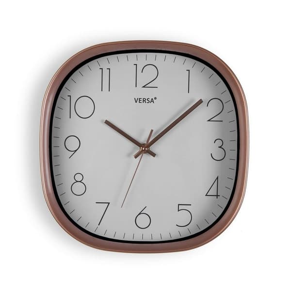 Väggklocka Versa Vit Plast 5 x 28,5 x 28,5 cm
