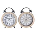 Pikkukuva 1 / 3: Stalinis laikrodis DKD Home Decor 25,8 x 8 x 32 cm Luonnollinen Valkoinen Rauta Perinteinen Puu MDF (2 osaa)