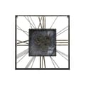 Miniatyrbild 1 av 3: Väggklocka Home ESPRIT Svart Gyllene Metall Glas 80 x 8 x 80 cm