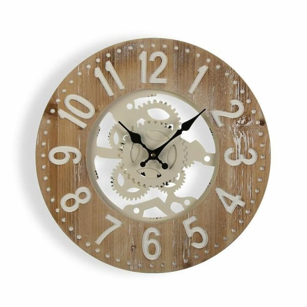 Vægur Versa 40 x 4,5 x 40 cm Metal Træ MDF