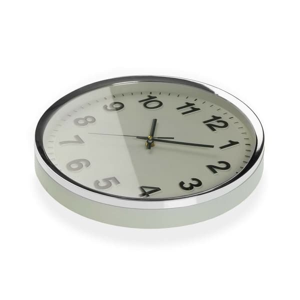 Väggklocka Versa Vit Plast 4,8 x 32 x 32 cm