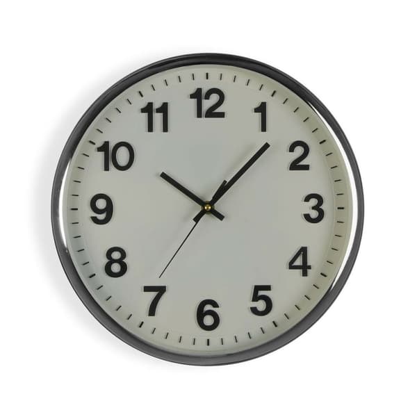 Väggklocka Versa Vit Plast 4,8 x 32 x 32 cm