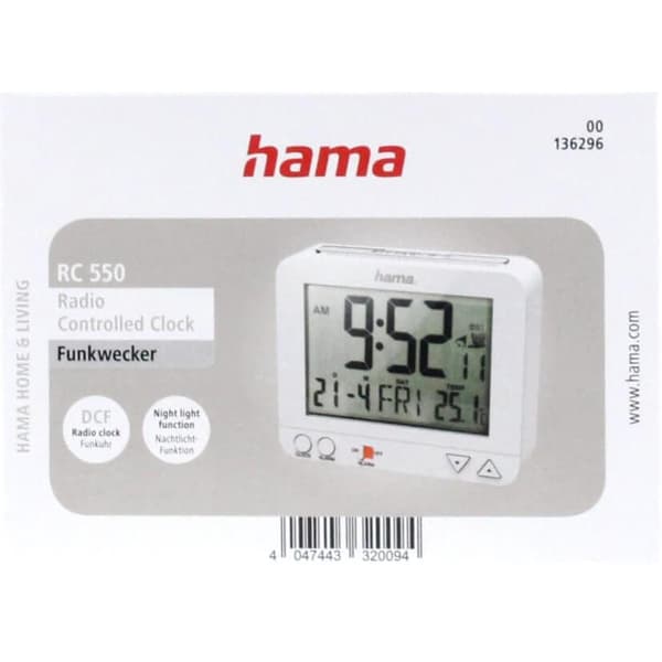 Hama Vækkeur RC550 Radiostyret Hvid