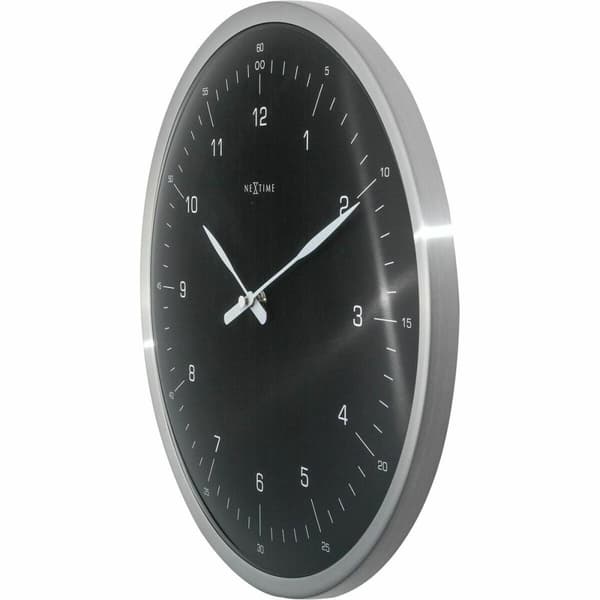 KÄYTETTY Seinäkello Nextime Musta Metalli (Kunnostetut Tuotteet A)
