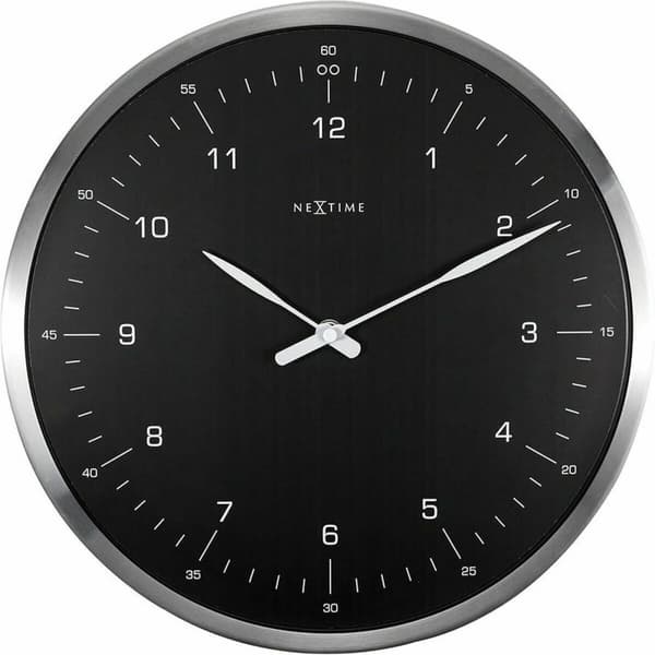 KÄYTETTY Seinäkello Nextime Musta Metalli (Kunnostetut Tuotteet A)