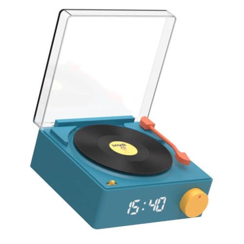 MOB Speaker Alarm Clock Vinyl Retro Blue (Öppnad)