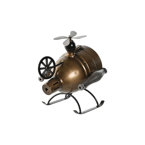 Pöytäkello Home ESPRIT Svart Gyllen PVC Metall Loft 18 x 23 x 24 cm (2 enheter)