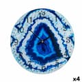 Miniatyrbillede 1 af 2: Vægur Marmor Blå Krystal 30 x 4 x 30 cm (4 enheder)