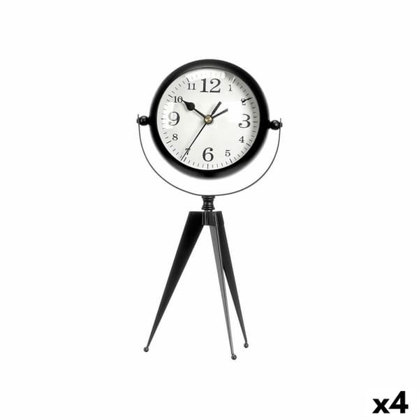 Namizna ura Stativ Sort Metal 14 x 30 x 11 cm (4 enheder)