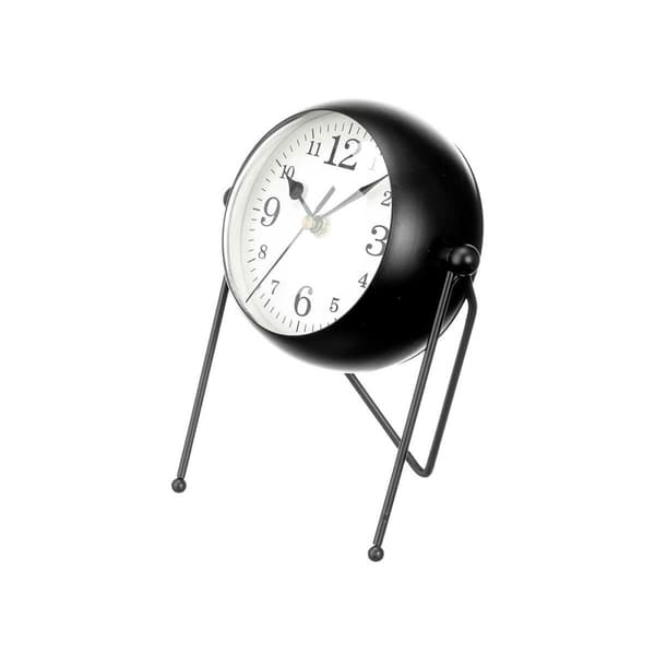 Namizna ura Sort Metal 18 x 21 x 12 cm (4 enheder)