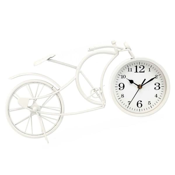 Namizna ura Cykel Hvid Metal 40 x 19,5 x 7 cm (4 enheder)