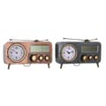 Pikkukuva 1 / 2: Stalinis laikrodis DKD Home Decor 33 x 11,5 x 26 cm Harmaa Kupari Rauta Vintage (2 osaa)