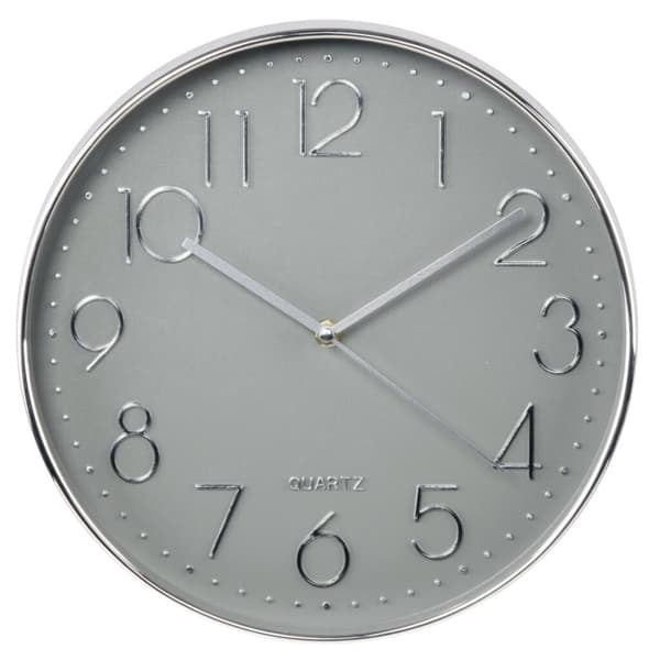 Hama Väggklocka Elegance Ø 30 Cm Lågbrus Silver/Grå