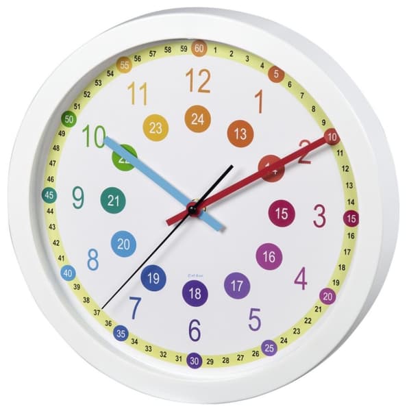 Hama Väggklocka För Barn Lättlärd Diameter 30 Cm Lågt ljud