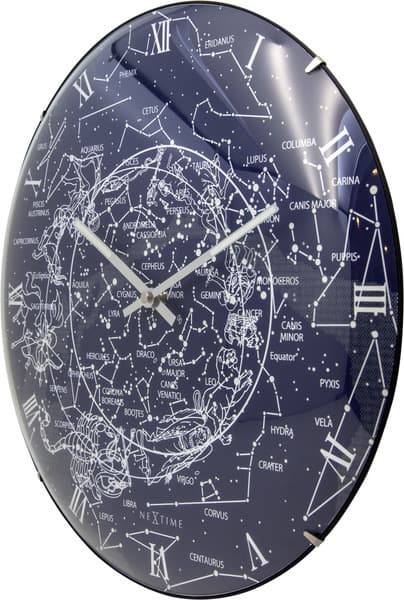 NeXtime NE-3165 Vægur Dia. 35 cm, konveks glas, 'Milky Way Dome'