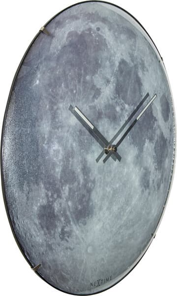 NeXtime NE-3164 Vægur Dia. 35 cm, kugleglas, 'Blue Moon Dome'