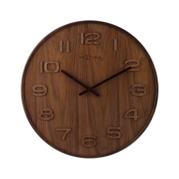 NeXtime NE-3096BR seinäkello halk. 35 cm, puu, ruskea, 'puupuu, keskikokoinen'