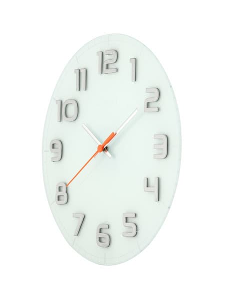 NeXtime NE-8817WI Väggklocka Dia. 30 X 3,5 Cm, Glas, Vit, "Snygg rund"