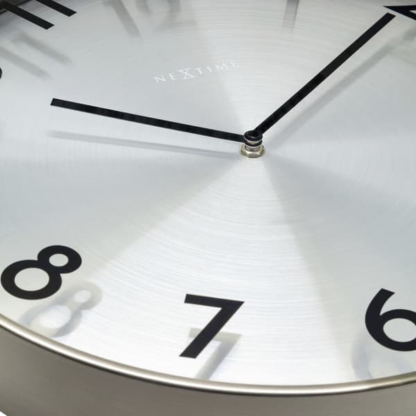 NeXtime NE-3289GS metallväggklocka - 40cm - Silent Clock - Metall - "Reflection"
