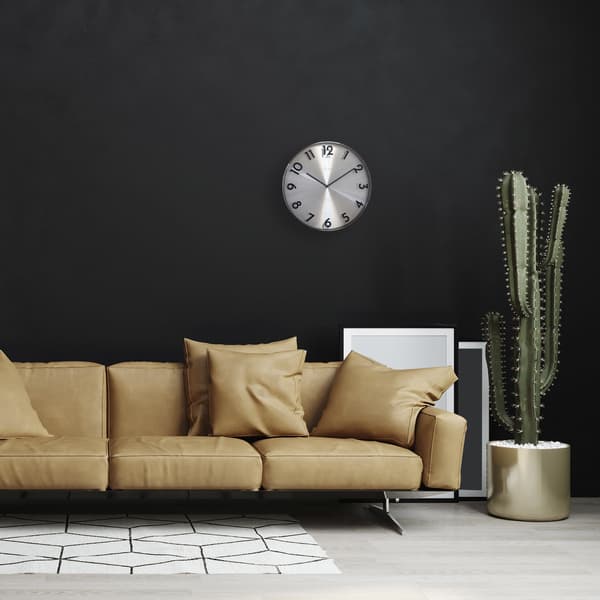 NeXtime NE-3289GS metallväggklocka - 40cm - Silent Clock - Metall - "Reflection"