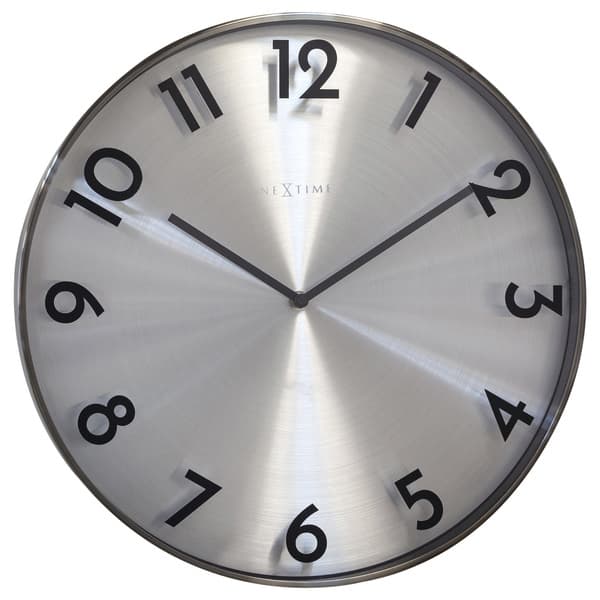 NeXtime NE-3289GS metallväggklocka - 40cm - Silent Clock - Metall - "Reflection"