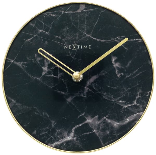 NeXtime NE-5222ZW Bordur Marmor Bord Dia 20cm Glas Sort