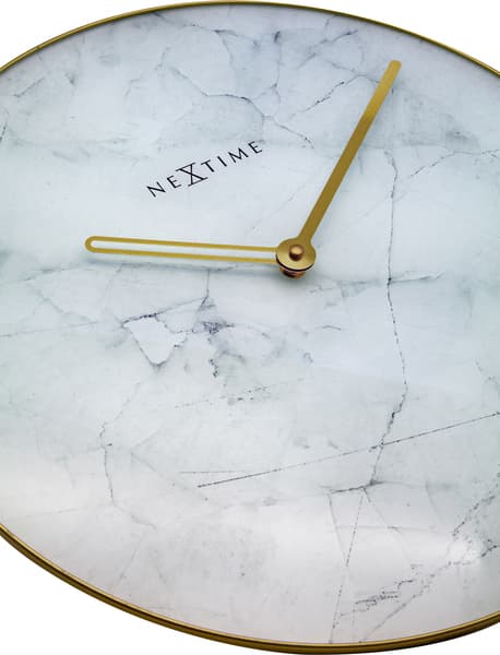 NeXtime NE-8189WI Väggklocka Marmor Ã˜ 40 Cm Vit