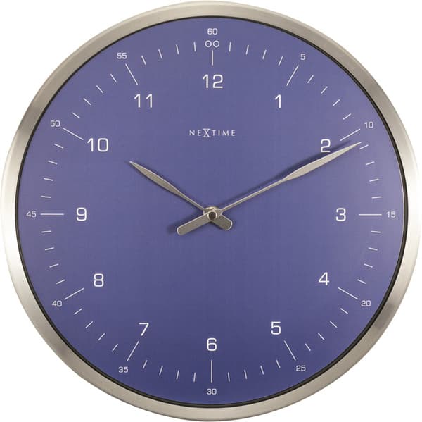 NeXtime NE-3243BL Väggklocka 60 minuter Ø33 Metallblå
