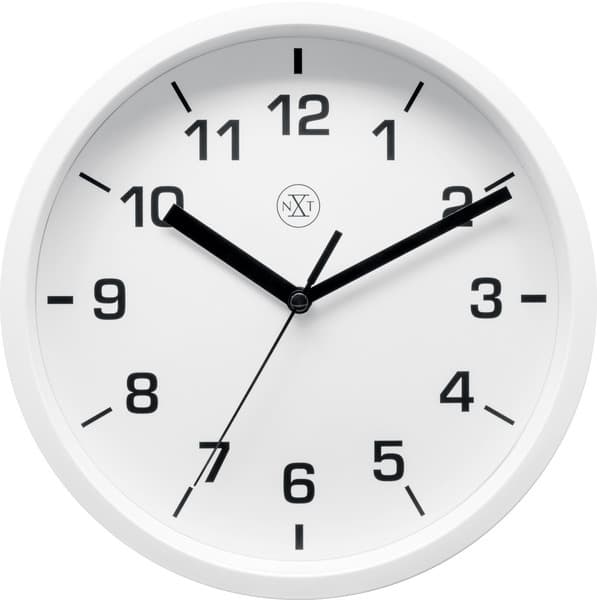NeXtime NX-7321WI Vægur NXT Diameter 20 cm Plast Hvid, Hvid Urskive