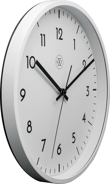 NeXtime NX-7320 Vægur NXT Diameter 30 cm Plast Hvid, Hvid Urskive