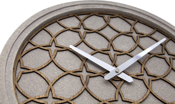 NeXtime NE-3212BR Vægur Dia. 39,5 cm, Polyresin/træ, Grå