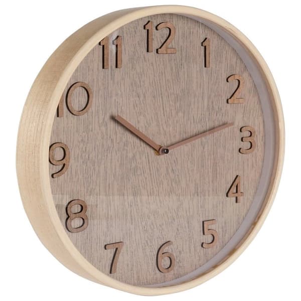 Beige vægur 38 cm