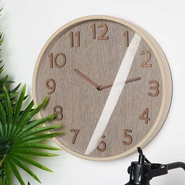 Beige vægur 38 cm