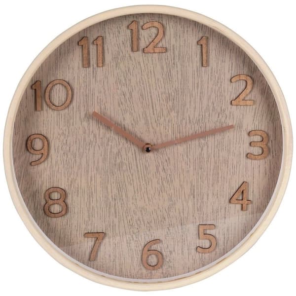 Beige vægur 38 cm