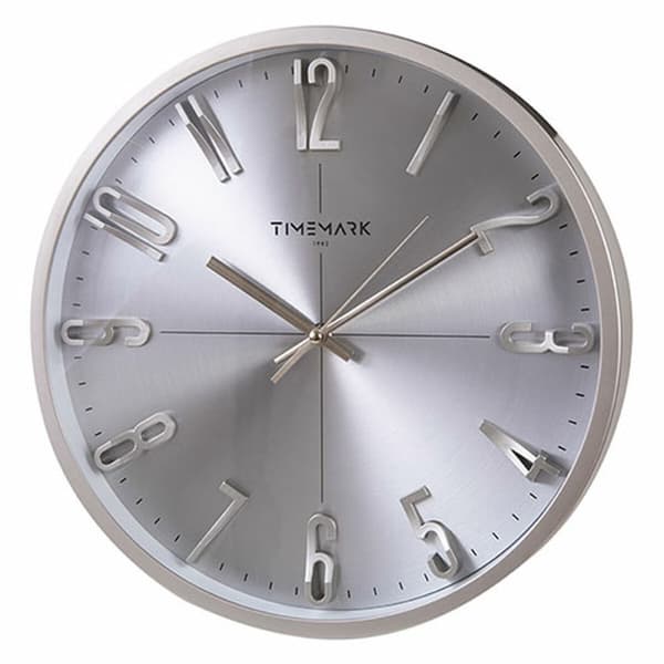 Väggklocka Timemark Silvrig Ø 34 cm