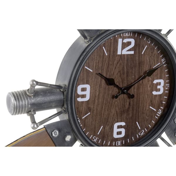 Väggklocka Home ESPRIT Brun Svart Metall Trä MDF Vintage 121 x 7 x 106 cm
