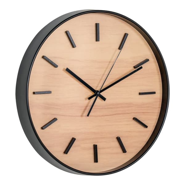 Rootz Kensington Wall Clock - Silent Movement - Round Clock - Svart väggklocka - Ø35 cm x 4,5 cm