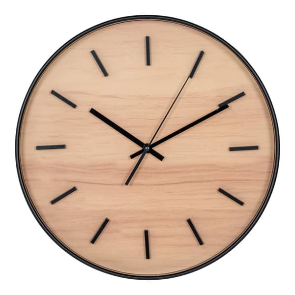 Rootz Kensington Wall Clock - Silent Movement - Round Clock - Svart väggklocka - Ø35 cm x 4,5 cm