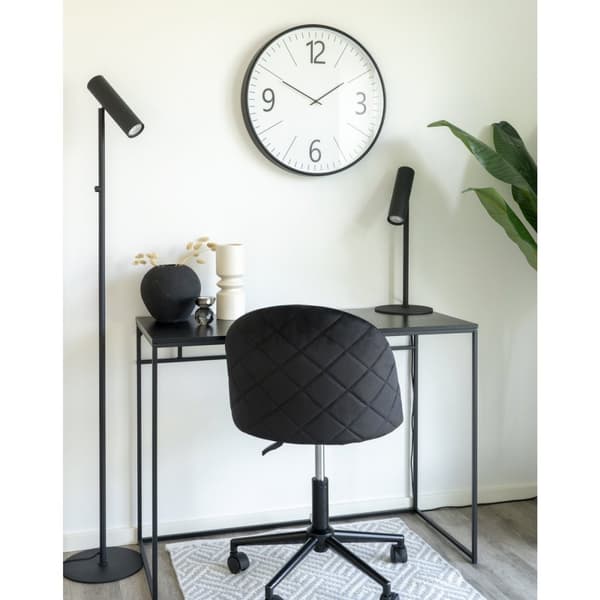 Rootz Biel Wall Clock - Silent Movement Clock - Tyst väggklocka - Säkerställer fredlig miljö - Ø51cm x 5cm - Svart/vit klassisk design