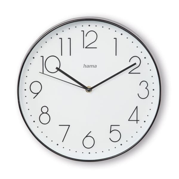 Hama Väggklocka Corsica Svart/Vit 30cm