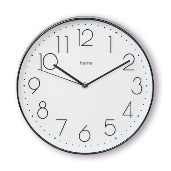 Hama Väggklocka Corsica Svart/Vit 30cm